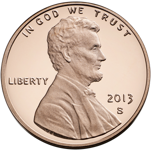 2013 S Lincoln Penny Obverse
