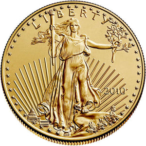 1/4 oz American Gold Eagle Coin (Random Date) (BU)