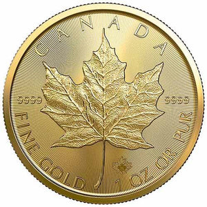 1 oz Canadian Gold Maple Leaf Coin (Random Date) (BU)